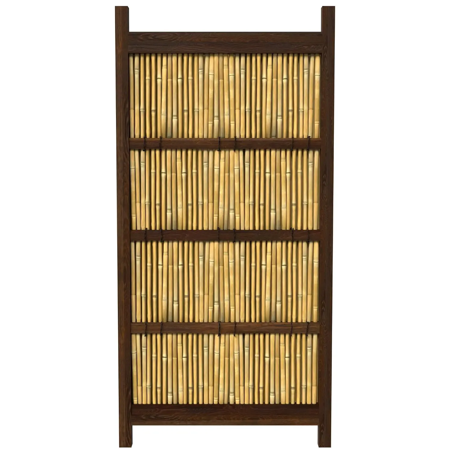 Japanese Bamboo Kumo Fence Panel 6x3 ft Privacy Screen Garden Outdoor Divider Brown, Customized