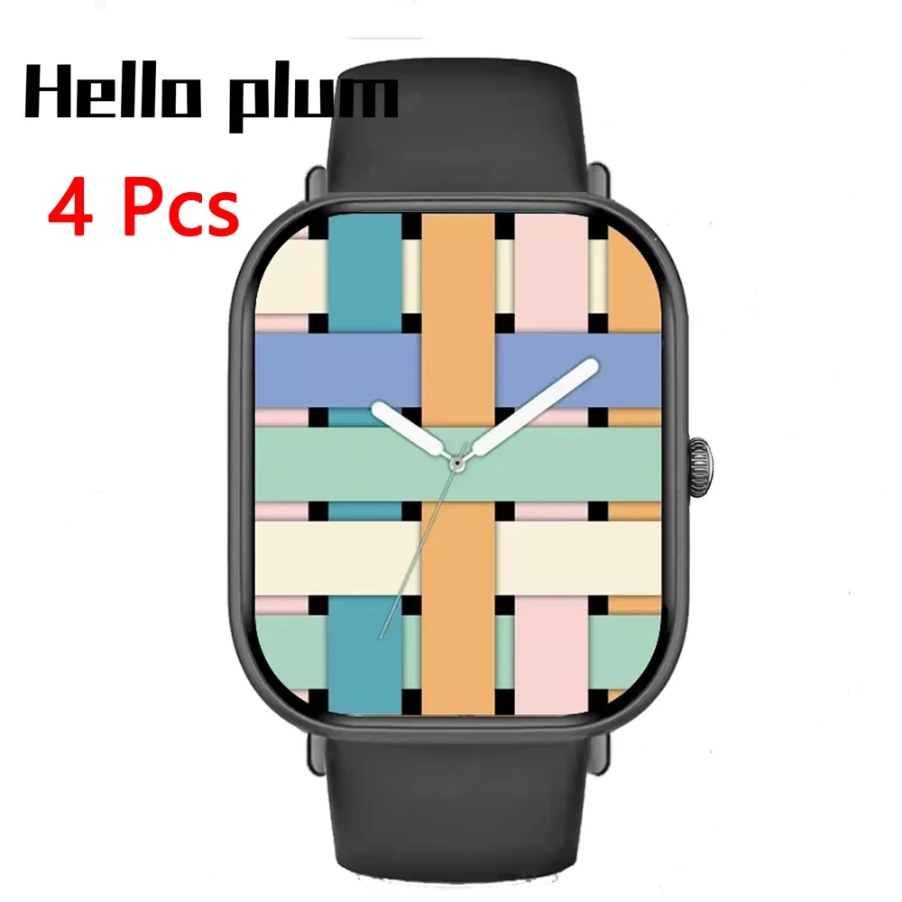 4 Pcs Hello plum Smart Watch Series 10 Men Amoled Screen 4GB Music Player Local Album OLED H15 Pro Smartwatch For Android IOS