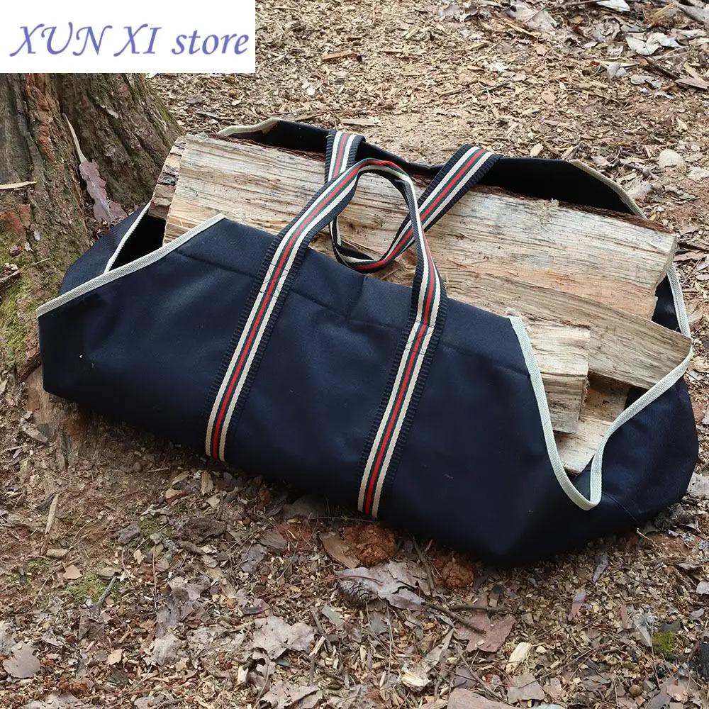 New Firewood Bag Waterproof Logging Wood Bag Fireplace Firewood Buggy Bag Wood Storage Firewood Collection Logging Storage