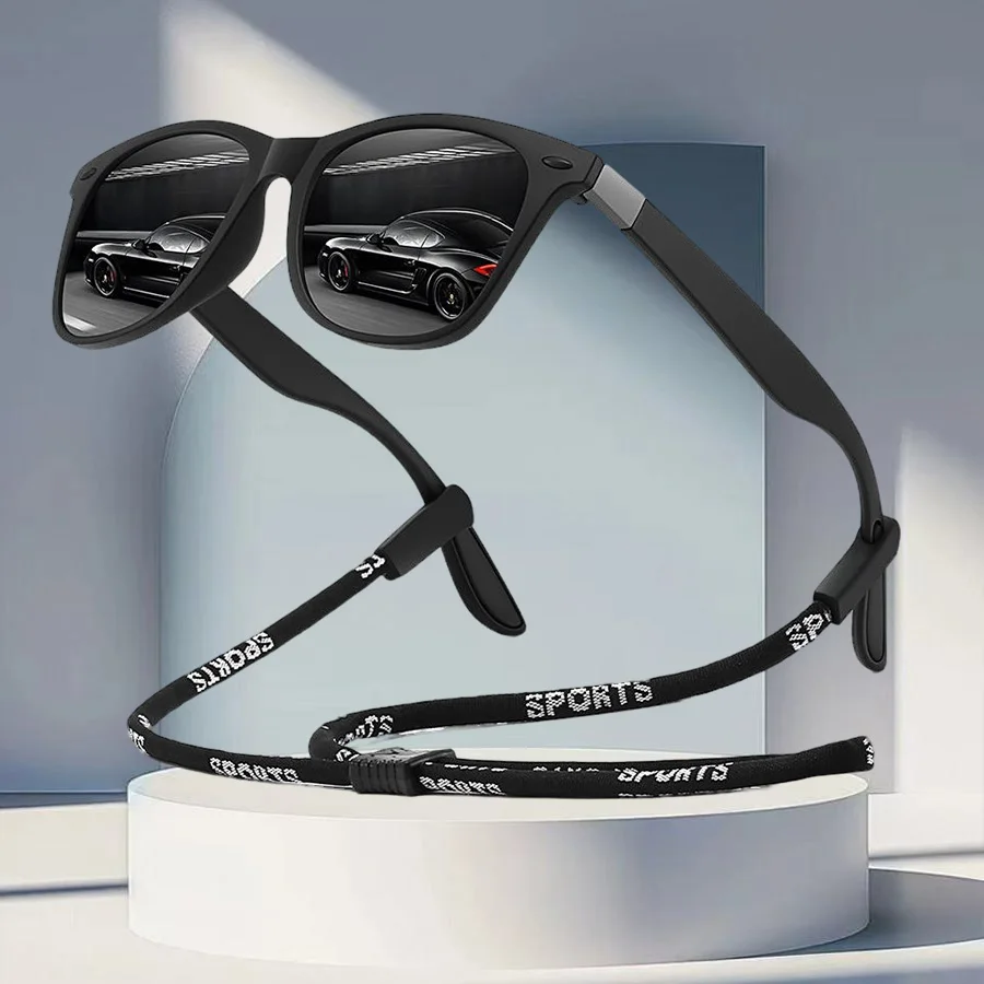 Modische Vintage Quadratische Sonnenbrille für Männer und Frauen, zum Fahren, Angeln, Wandern, Farbenfrohe Trendige Leichte Outdoor-Schutzbrille