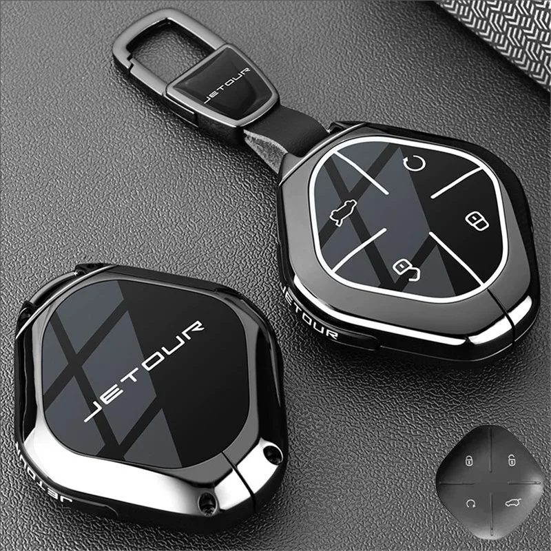 Auto Zubehör Zink-legierung TPU Schlüssel Fall Abdeckung Halter Für Chery Jetour Reise Drehen Pelz DASHING X-1 Pluskey X70 X90 X95 Smart Key – Detail 5