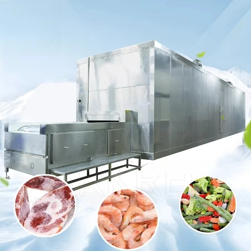 Tunnel flash freezer Iqf Tunnel freezer price Quick freezing Iqf Tunnel blasting freezer machine