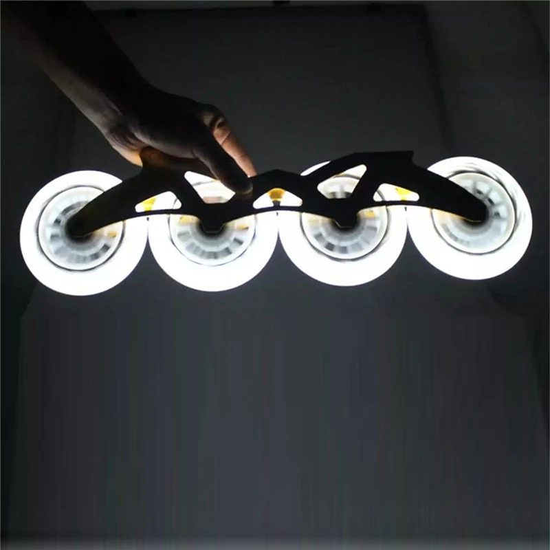 Roues de patinage de vitesse LED 90A 90 100 110mm, 6 ou 8 pièces, rouleau de patinage léger pour l\'extérieur et l\'intérieur, le patinage sur route