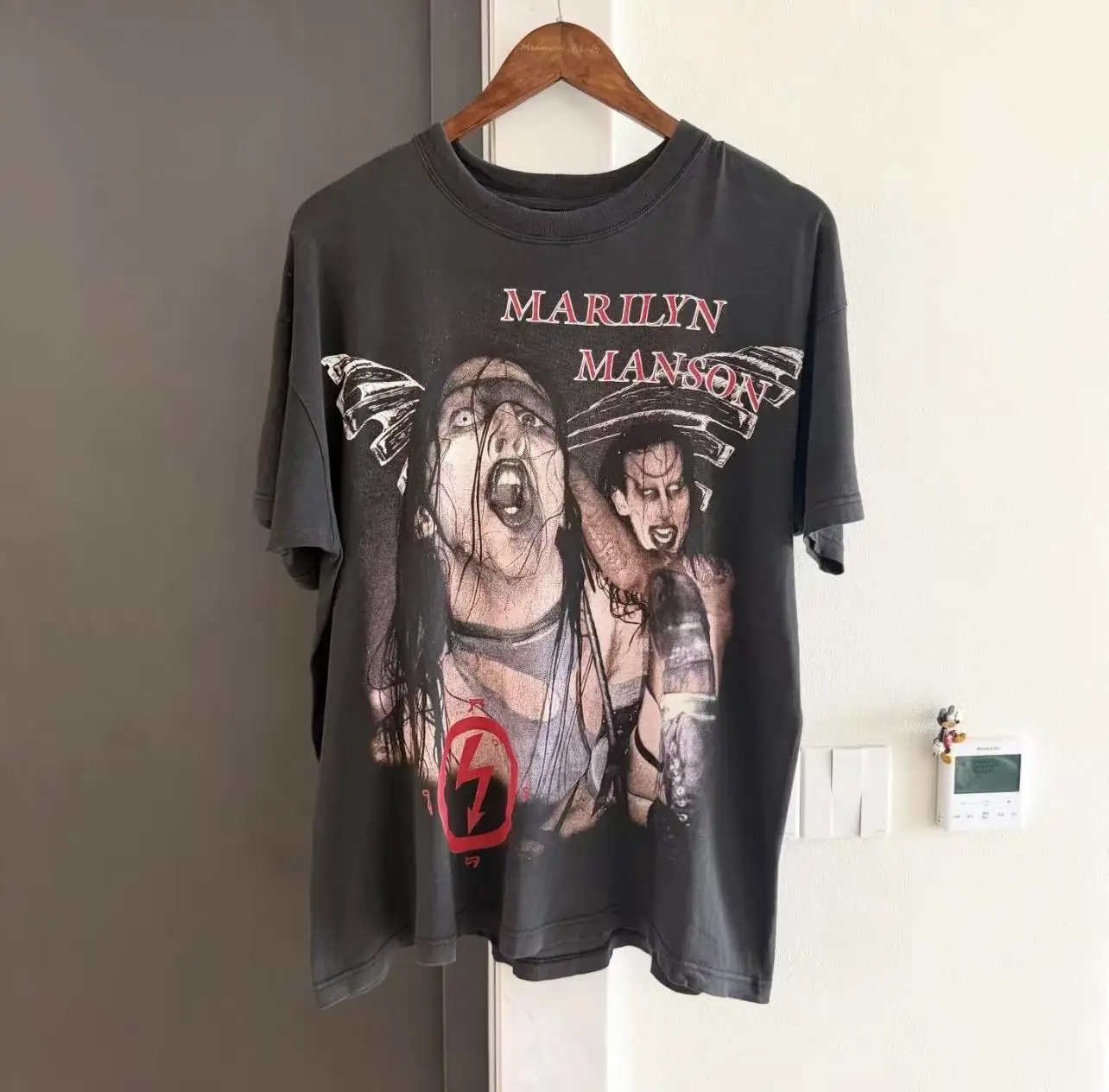 Saint OF Michael Marilyn Manson tee 90s Bootleg Wash Old Streetwear Vintage T-shirt Hip Hop Kanye Tops For Men Colothing