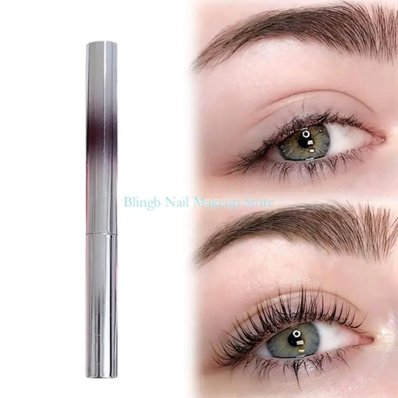 28ta Iron Wand Mascara、新しいブラシレスメタルワンドマスカラブラックウォッシャブルメタルマスカラス、防水性の長持ちするカールリングまつげ