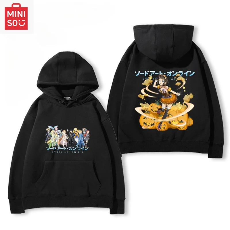 سترة بغطاء للرأس مطبوعة على الإنترنت من شركة مينيسو مع غطاء رأس كرتوني فضفاض متعدد الوظائف كاجوال ولطيف للفتيات والفتيان