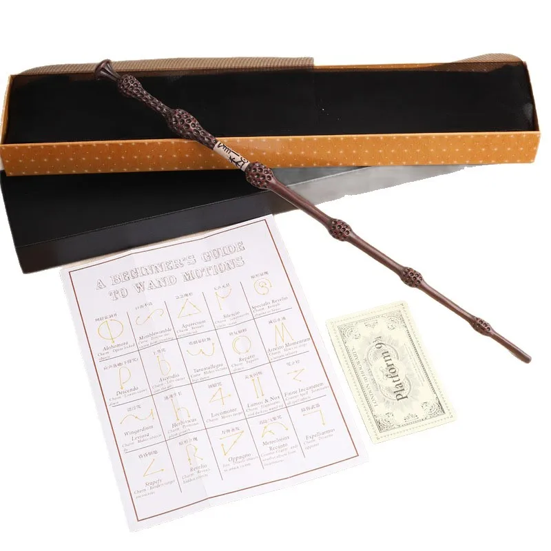 مجموعة العصا السحرية هاري بوتر - عصا هيرميون/فولدمورت العارية مع صندوق هدايا، عصا تنكرية لحفلات الهالوين