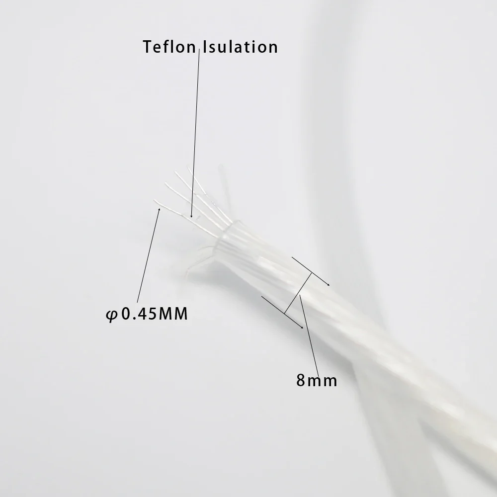 Hoge Kwaliteit 2 m 11 cores OCC verzilverd Audio interconnect kabel PTFE isolatie voor RCA XLR kabel