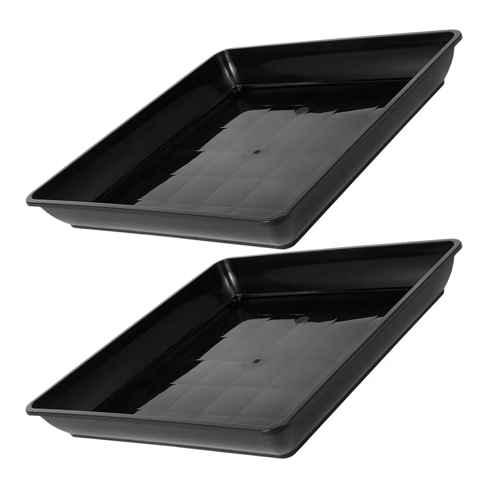 

2pcs Plastic Plant Saucers For Indoor Plants Large Drainage Drip Trays Flower Pot Water Catcher Thickened Rectangular Planter