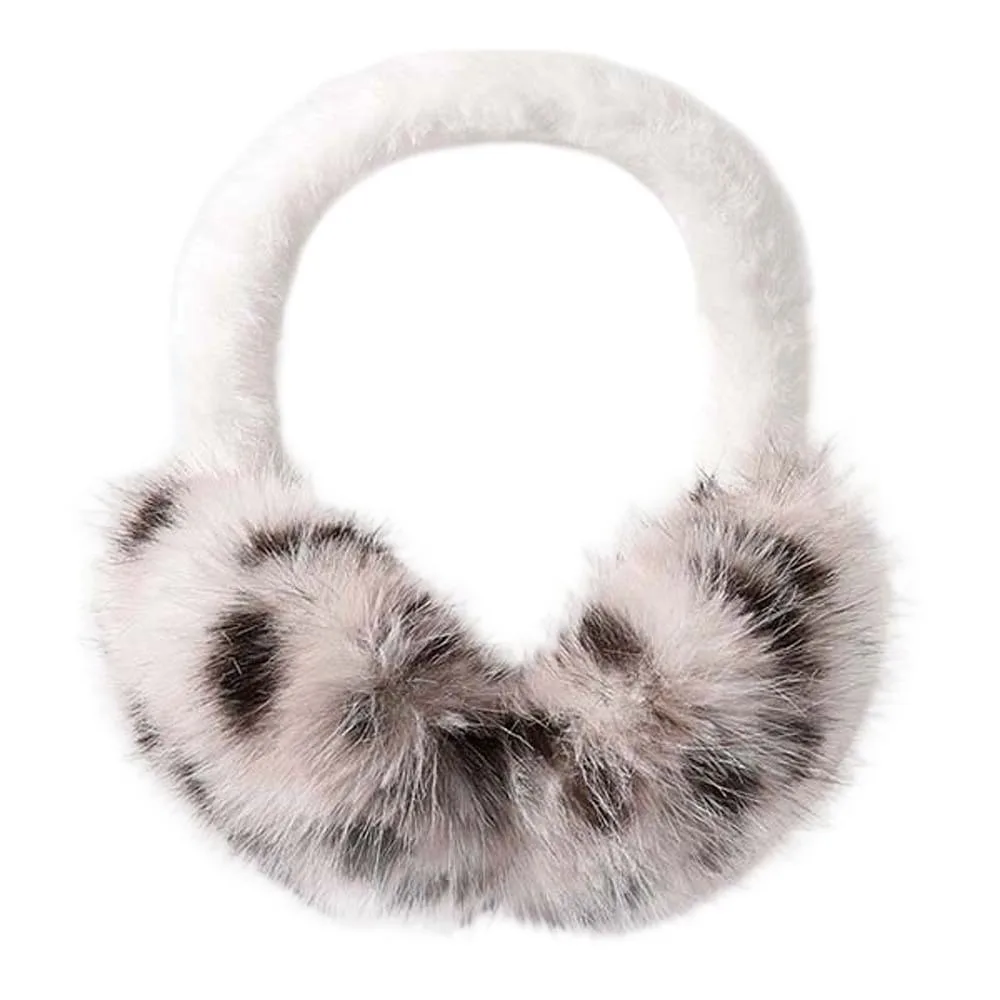 

Fashion Windproof Leopard Print Earmuffs Soft Foldable Ear Cover Korean Style Ear Warmers Winter Thicken Earflap Women
