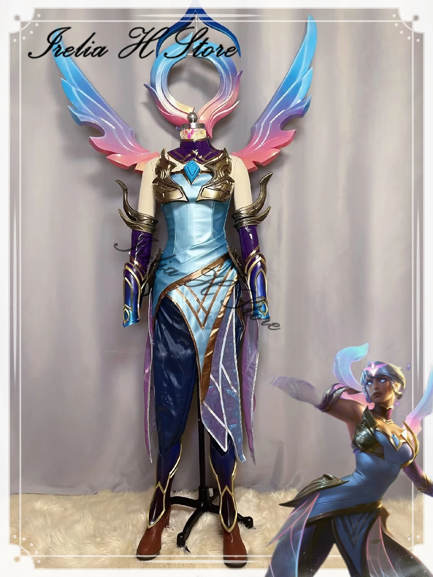 

Irelia H Customized Game LOL The Enlightened One Karma Dawnbringer Cosplay Costume Full set Halloween Costu