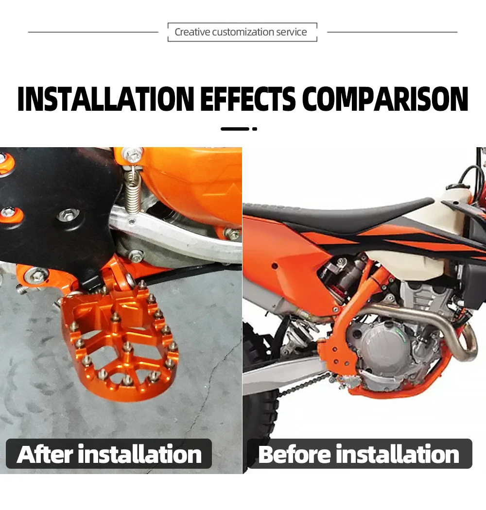 Fußrasten Fußpedale für KTM 125 150 200 250 300 350 400 450 500 SX SXF EXC EXCF XC XCF X-CF XCW EXC-F Zubehör – Detail 5