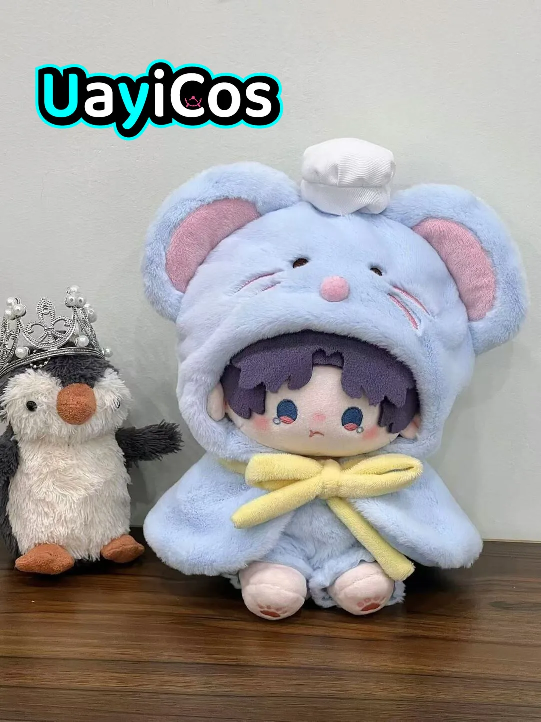 

In Stock 20cm Doll Clothes Shark Fox Cute Mouse Baby Cloak Pants Suit Stuffed Plushies Plush Doll Accessories Anime Toy Kids Gif