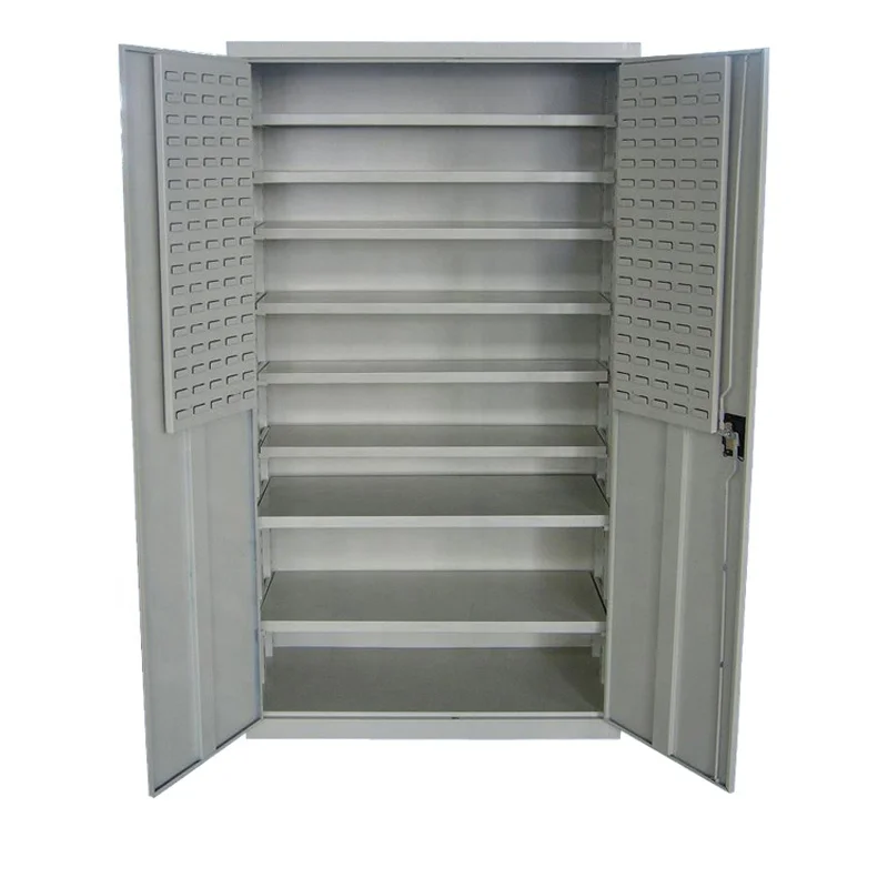 

High quality steel tool storage bin cabinet with pegboard