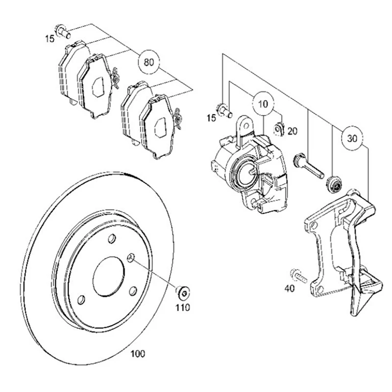 

Right Front Brake Caliper W/ Bracket A4514210098 For For Mercedes-Benz Smart Fortwo W451 2008-2016 Caliper Repair Replacement