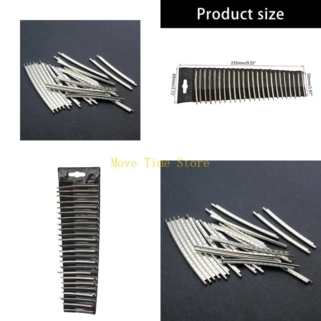 92ME Long Lasting Stainless Steel Fret Wire Set Fingerboard Replacement Metal Texture Suitable for Smooth Use and Durability