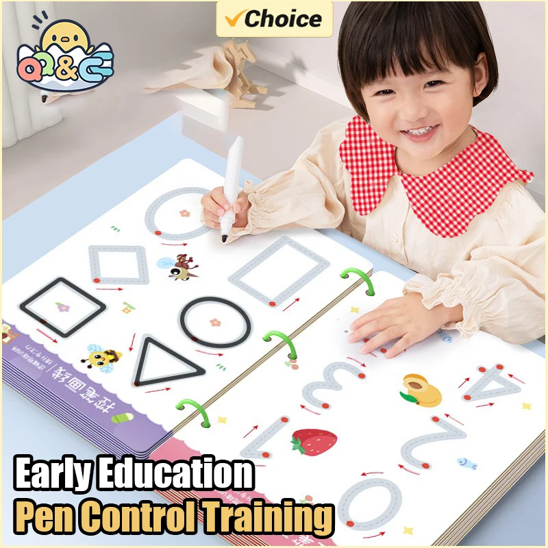 Pen Control Training Can Be Written On Paper Fun Count Number Children's Early Education Basic Practice Card Toy for Kids Gifts