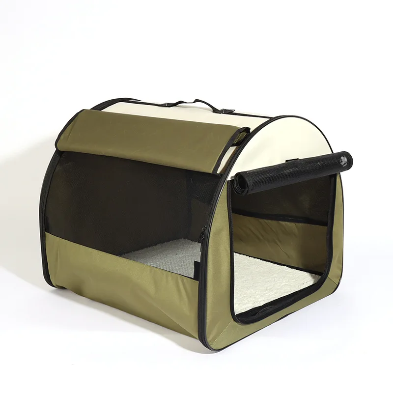 All-Season Dog House & Cat Tent, Large Pet Carrier for Outdoor & Car Use, Semi-Enclosed Wipeable Design