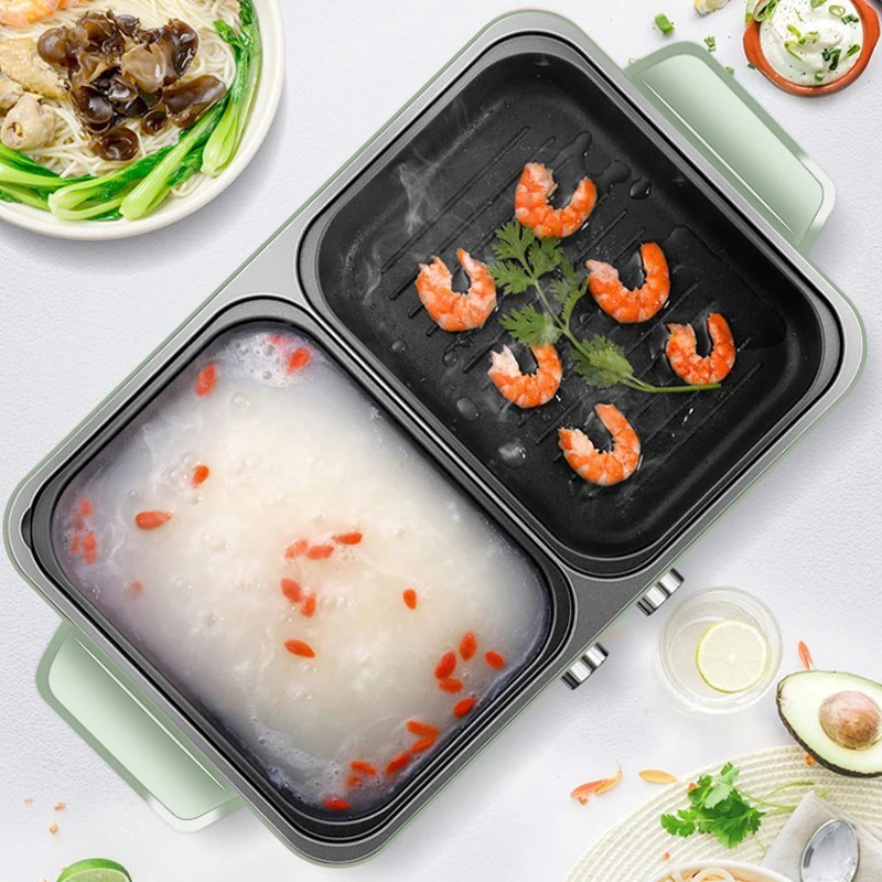 

Multifunctional Electric Frying Pan Electric Hot Pot Household Mini Non-stick Pot 220V 1200W Household Appliances 2022 New