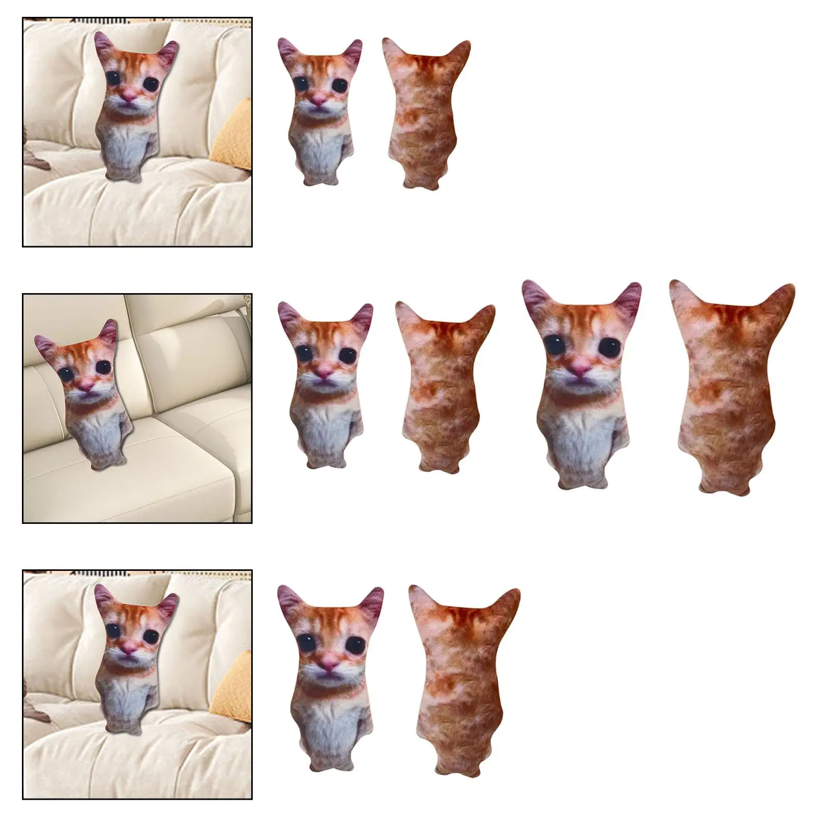 

Irregular Shape Cat Pattern Hug Pillow for Sofa Bed Decor Washable Removable