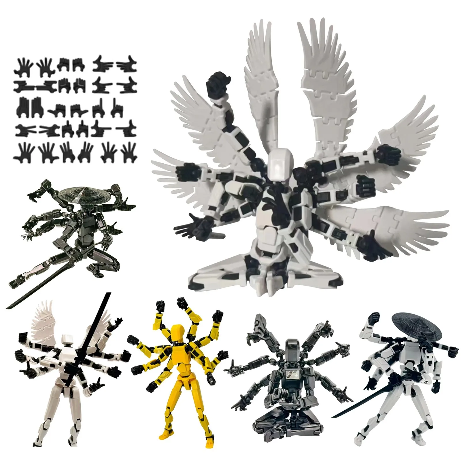 13 Action Figure Model Robotic Full Body Cartoon Character Figure Desktop Decorations 3D Printed Movable Shapeshift Robot