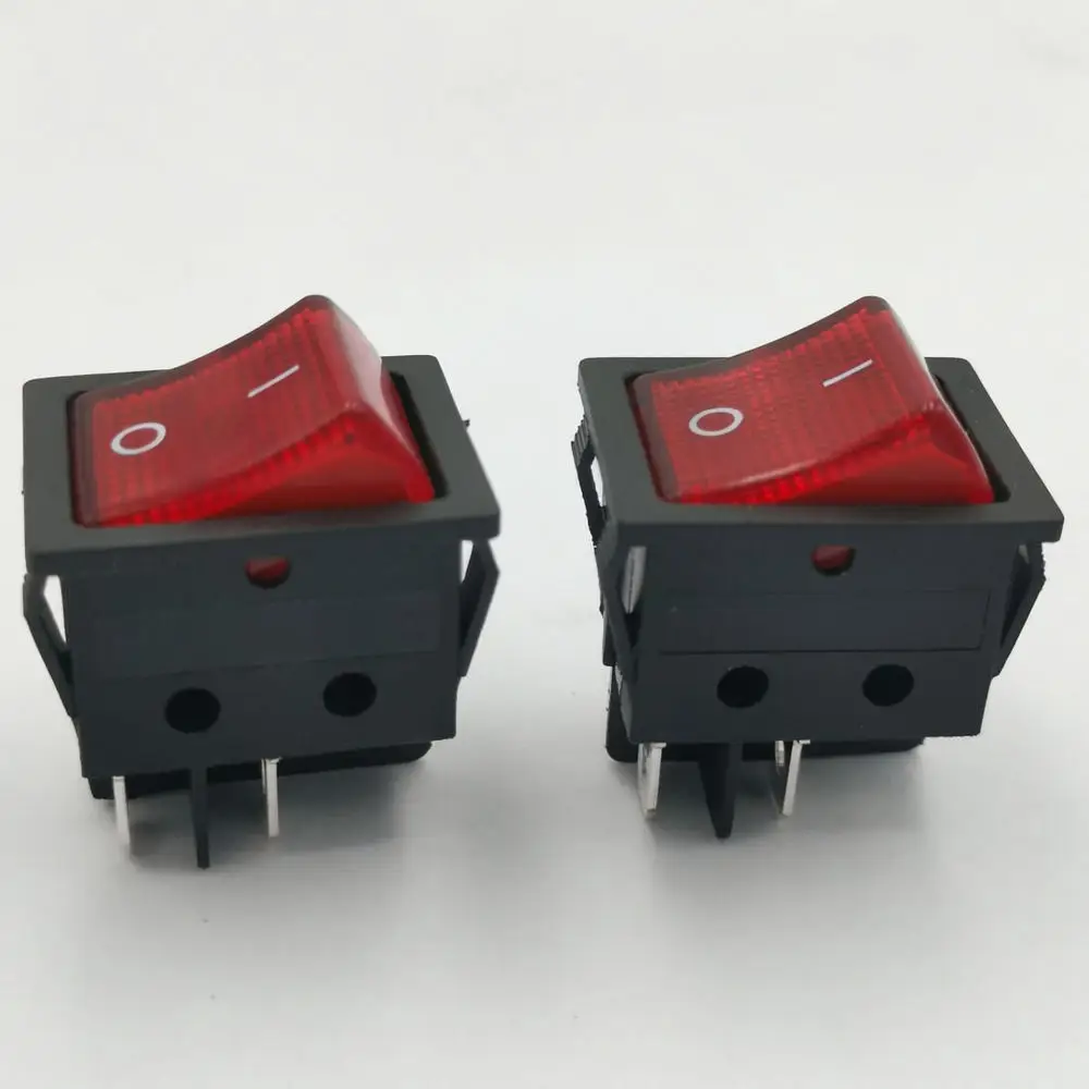 Boat Rocker Switch 4 Pin 2 Position High Power 30A Copper Terminal LED Indicator Red Protection Cover Industrial Power Supply