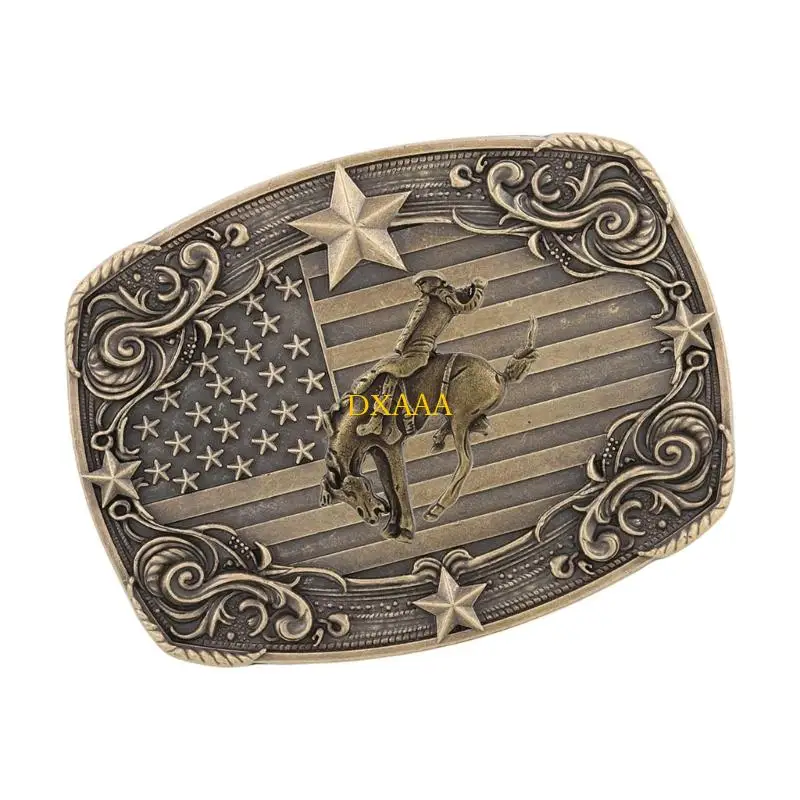 DXAA HORSE BURTE BRAPE DA CRAFT METAL Buckle Buckle Quà tặng cho người cha bằng da thủ công thay thế món quà