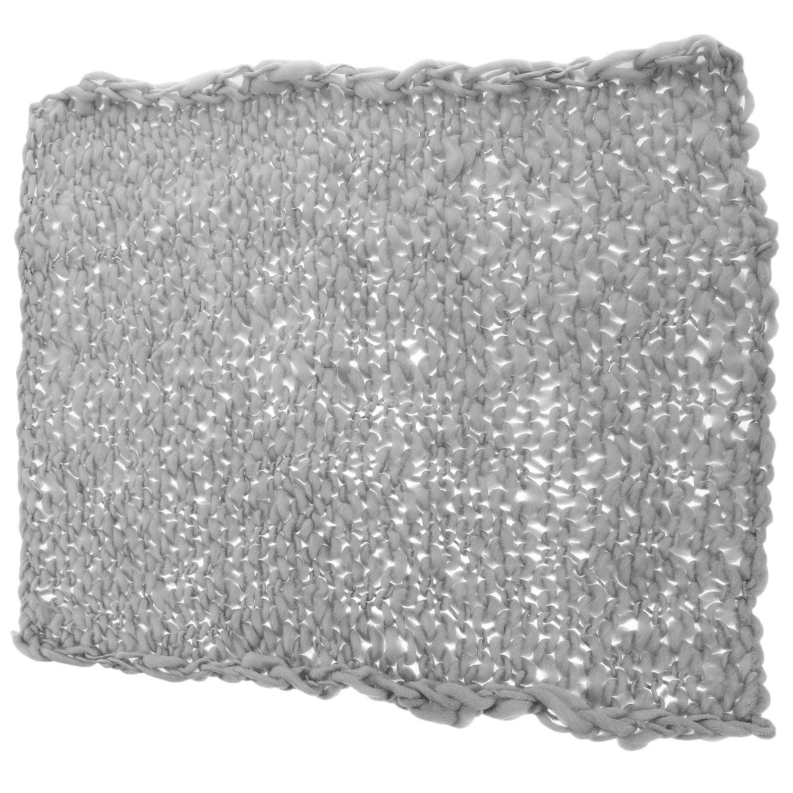 

1pc Gray Yarn Blanket Newborn Photo Milestone Wool Knitted Baby Props Large Reusable Washable Soft EcoFriendly Photography