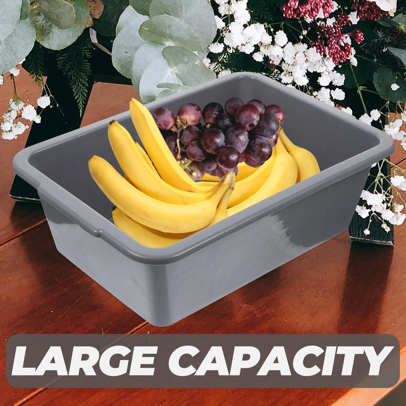 

Plastic Commercial Bus Tub Rectangular Large Capacity Multipurpose Storage Washing Basin with Handles Bus Tub Plastic Wash Basin