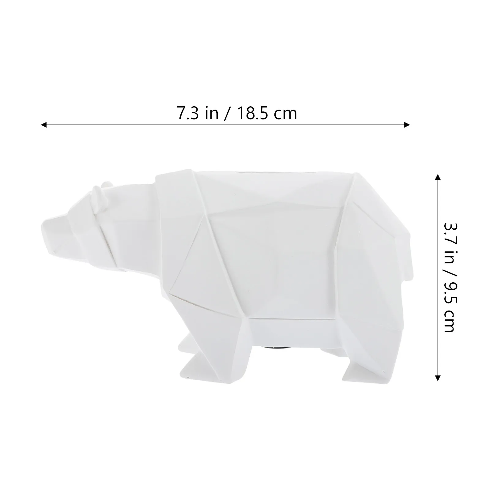 Polar Bear Shaped Resin Money Box for Kids Saving Encouragement Desktop Decoration Home Ornament Cute Creative Piggy Bank White