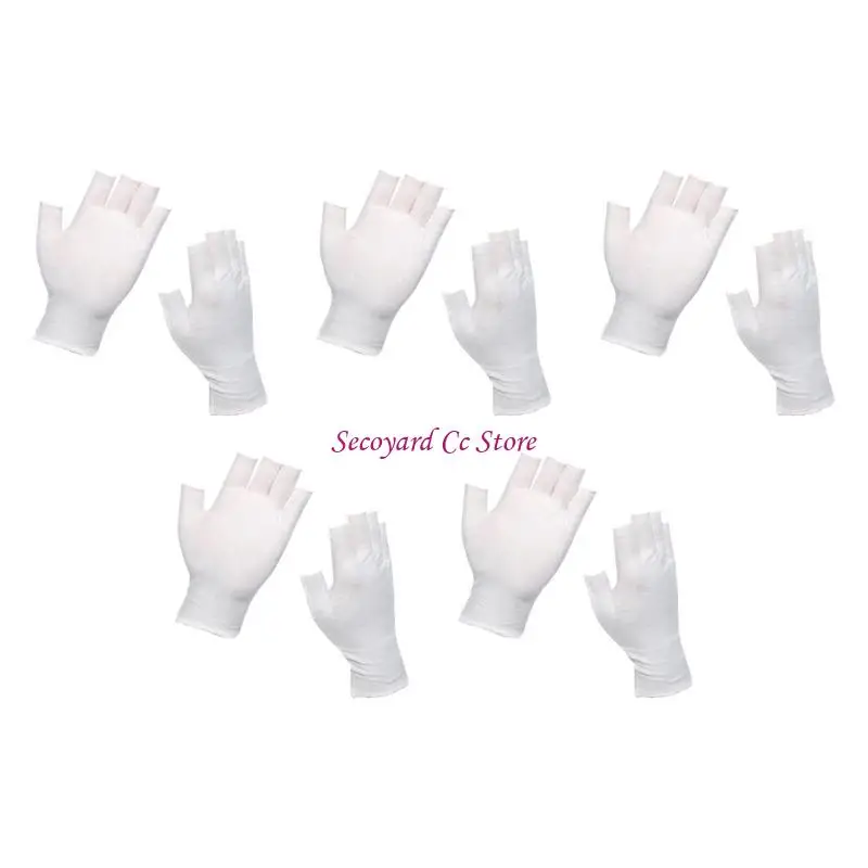 

N3UC Protective Fingerless Cotton Gloves Comfortable Dry Hands Hot Environment Job