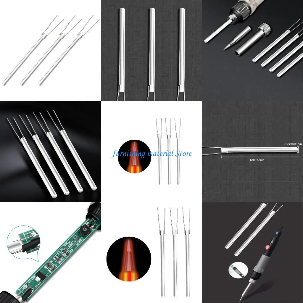 

Y5GD 3Pcs Adjustable Temperature Electric Soldering Iron Heater 60W Ceramic Internal