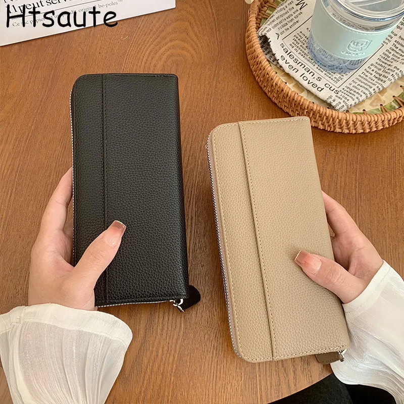 

Hasp модные женские длинные кошельки на молнии сумки для монет высшего качества женский кошелек карман для монет женские съемные зажимы для карт