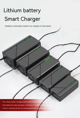 Imagen 2 del producto Cargador inteligente de 48V, 36V, 72V, 60V, 5A, carga rápida, cargador de batería de iones de litio 10/13/16/20S, cargador de batería de litio de 67,2 V 54,6 V 84V