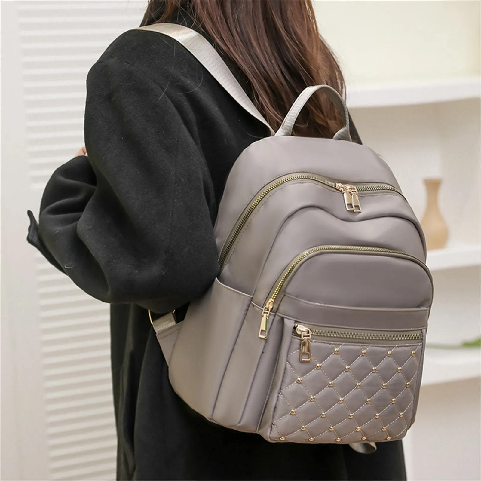 Women'S Anti-Theft Backpack Students Girls Schoolbag Outdoor Large Capacity Multiple Pockets Casual Travel Storage Bags