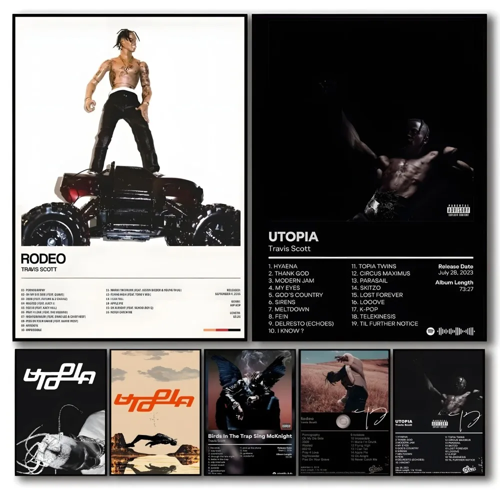 

Utopia Album Cover Self-adhesive Art Waterproof Paper Sticker Coffee House Bar Room Wall Decor