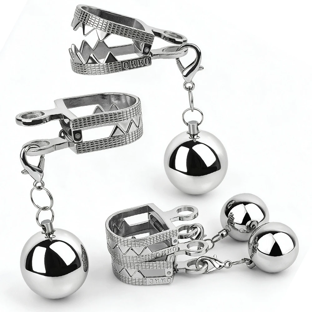 LEZEE Spring Loaded Nipple Clamps With Metal Weight Ball  Breast Clips Weighted Clip Chest Fun Breast Drop Clamp For Couple