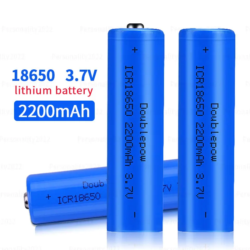 Bateria litowa 2200 mAh 18650 3,7 V do wentylatora ręcznego Mobilny zasilacz Latarka Akumulatory litowo-jonowe + ładowarka USB