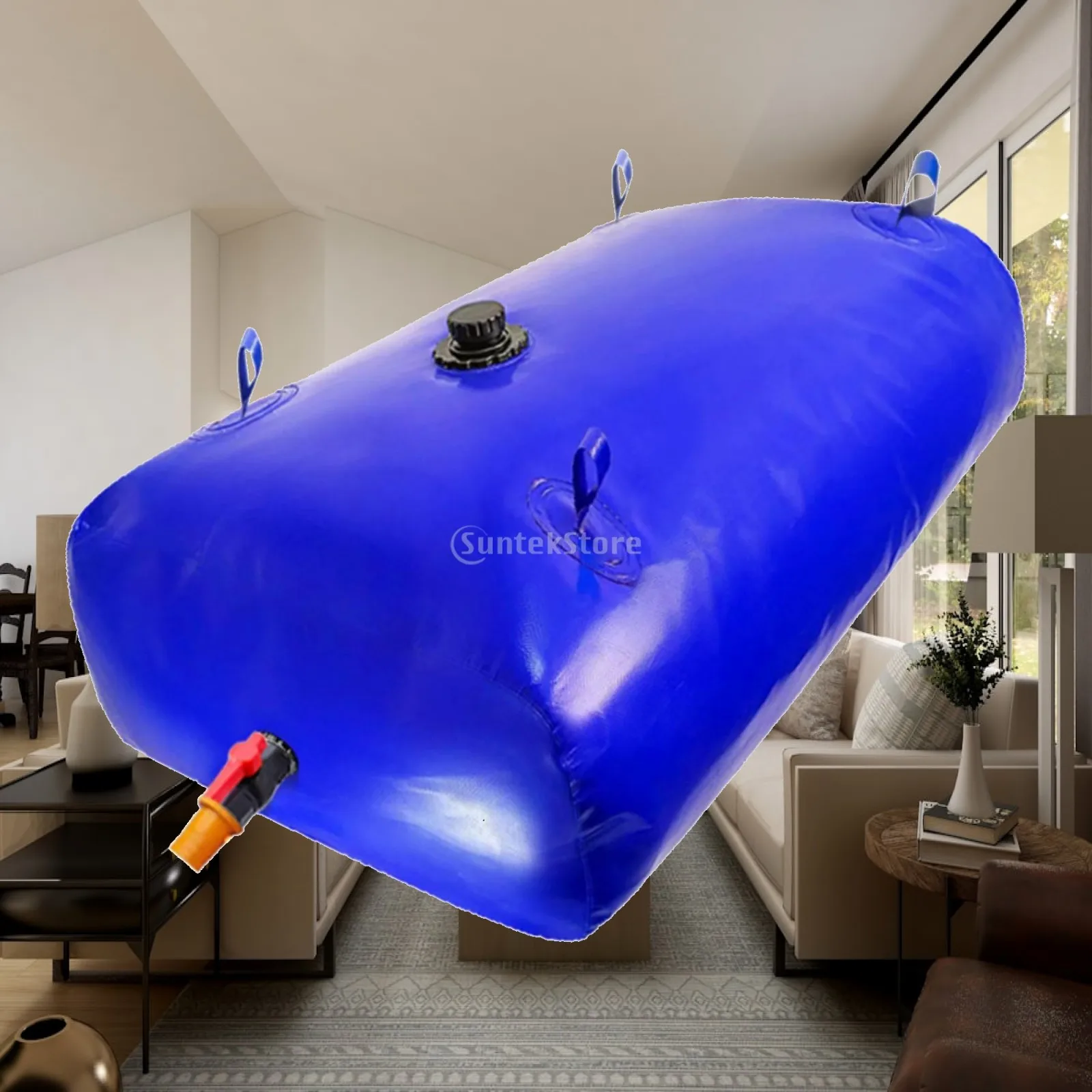 Flexible Collapsible Water Tank PVC Mesh Fabric Liquid Bladder with Lifting Loops for Bridge Preloading and Agriculture