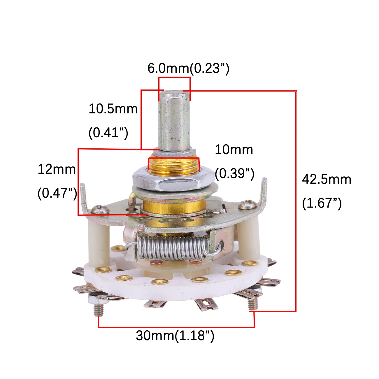 1PC Ceramic KCZ Rotary Switch Band Channel Selector KCZ 11W 1D 11W 2D 11W 3D 11W 4D 1P11T/2P11T/3P11T/4P11T KCZ Switch