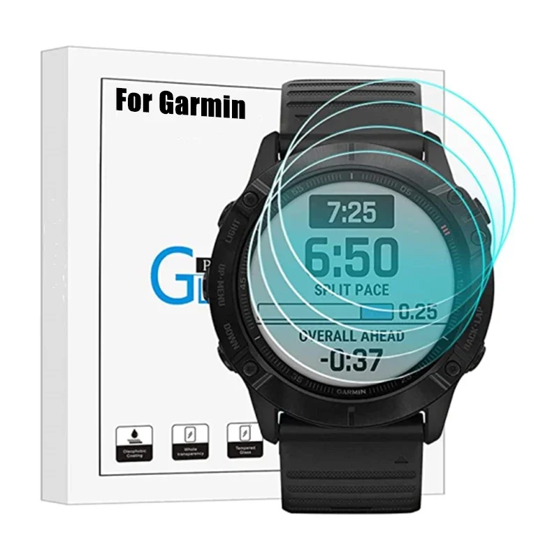 1-5 Pack Tempered Glass For Garmin Fenix 7 7s 7x 6 6S 6X 5/Forerunner 235 745 945 735XT/Vivoactive 3 Instinct 2 Screen Protector