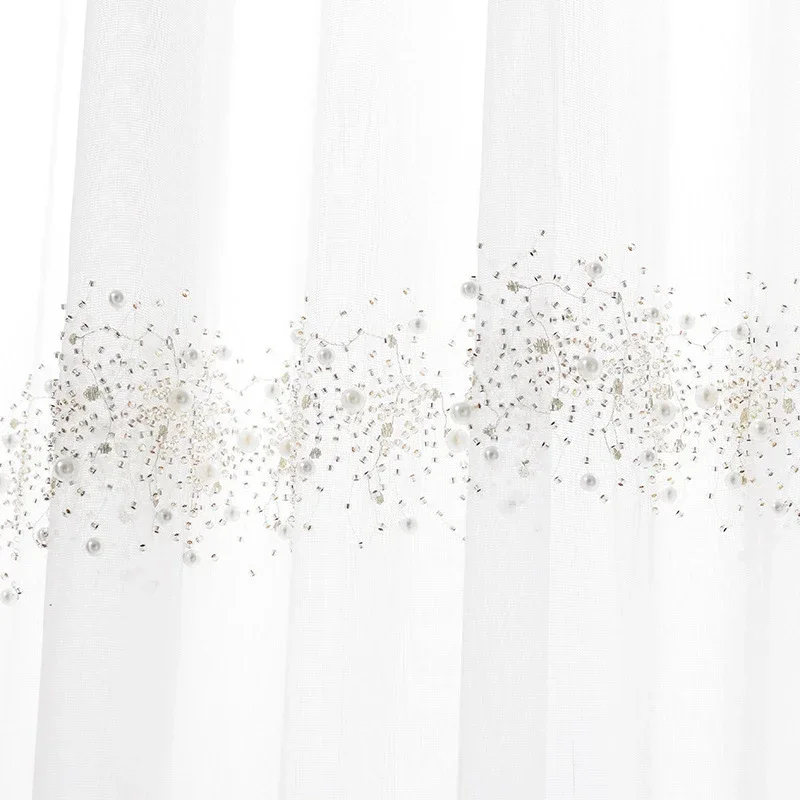 

Nordic French bay window villa window screen curtain European luxury modern American curtains for living room bedroom dining