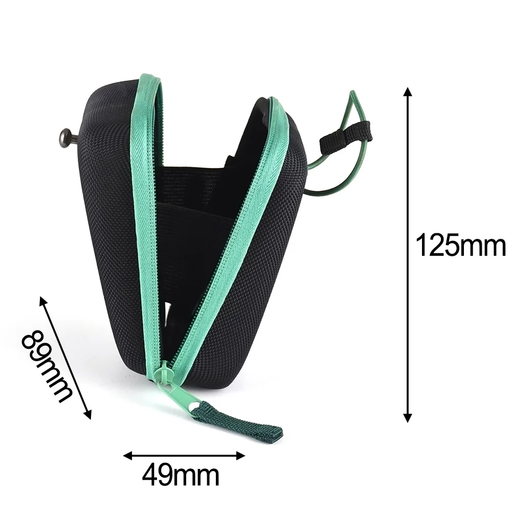 Black EVA Hard Shell Golf Rangefinder Storage Bag With Carabiner Belt Clip For Outdoor Course Equipment Protective Case