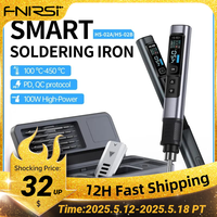 FNIRSI HS-02  Smart Soldering Station 100W Electric Soldering Iron Adjustable Constant Temperature Fast Heat Solder Iron Kit