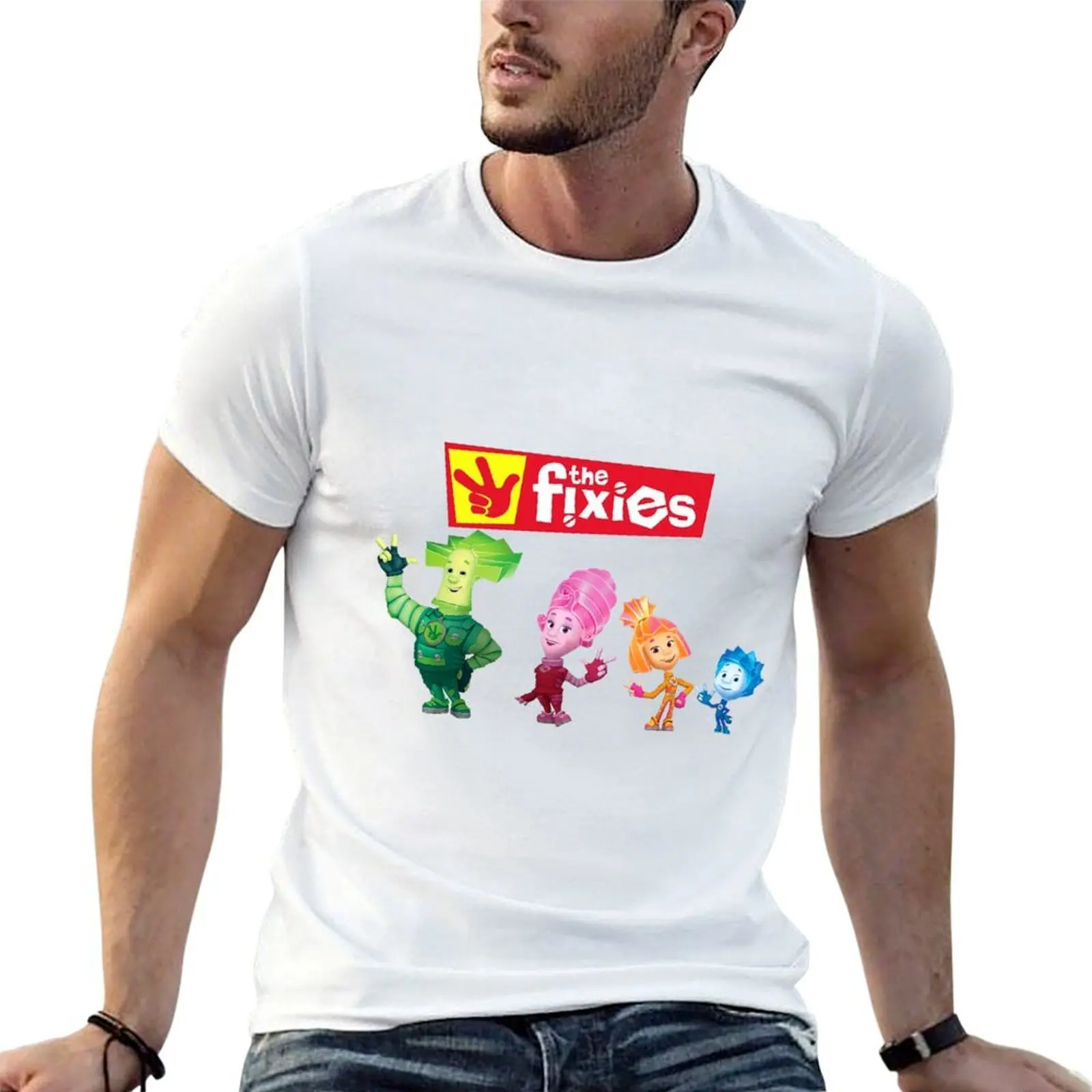 

Cartoon the fixies T-Shirt cotton t shirts high quality black cotton t-shirt plain for man package T-Shirt