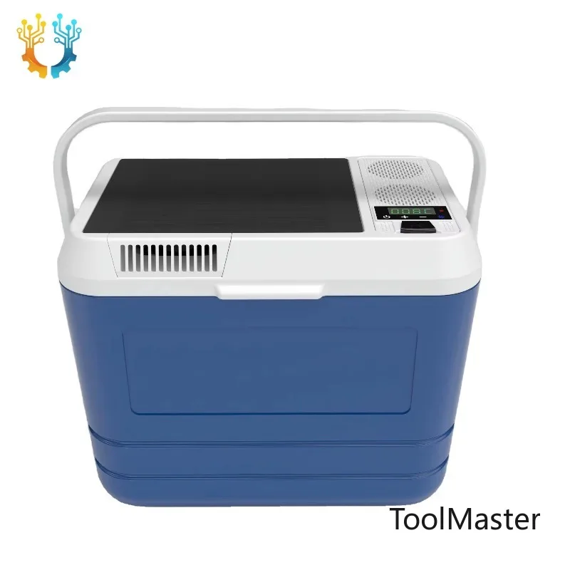 

【2026】Portable Solar Cooler For Bluetooth Music Speaker Cooler Box Modern 22L Insulated Car Fridge Powerbank For Beach Outdoor C