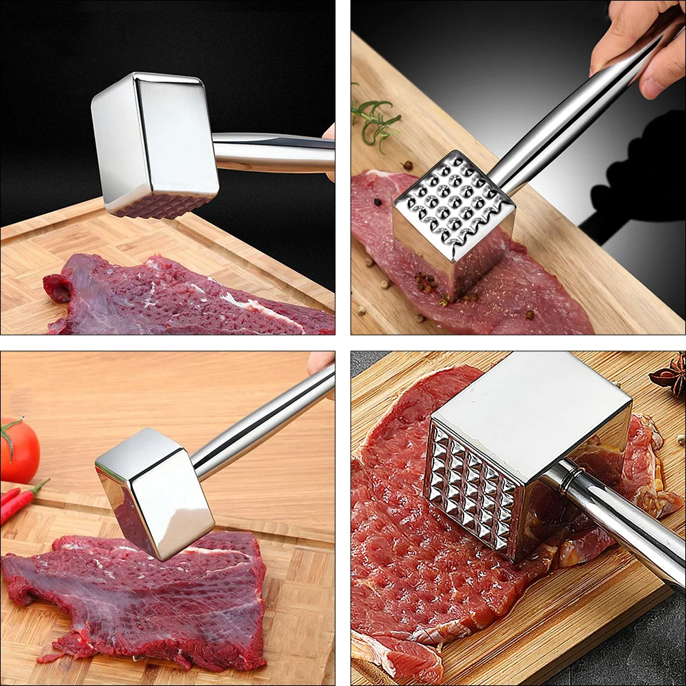 

Stainless Steel Meat Tenderizer Hammer Mallet for Steak Loosening Pork Pounder Tool AntiRust