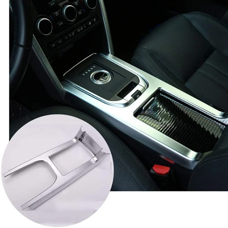 Center Gear Shift Box Trim Cover Accessories For Discovery Sport 2015 2016 2017 2018 ABS Chrome Plated