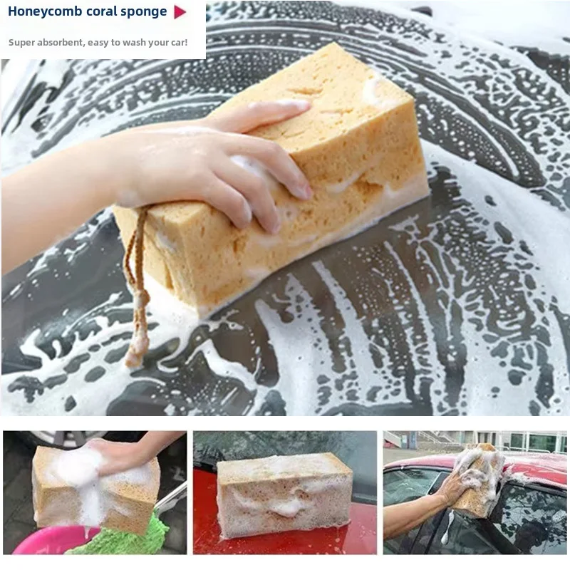 Car Wash Sponge Honeycomb Large Car Washing Wax Sponges Block Auto Detailing Brush Foam Cleaning Tools Car Care Wash Accessories