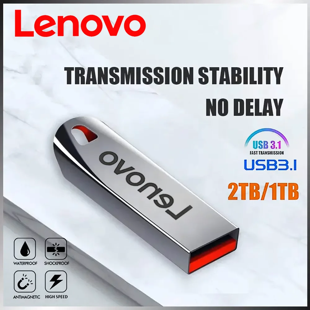 

Lenovo Original USB Flash Drive 2TB USB 3.0 Flash Drives High Speed Pendrive 1TB Portable Memory Pen Drive Interface Waterproof